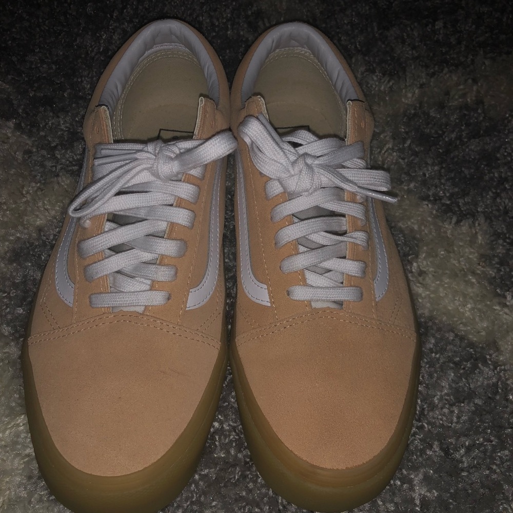 Vans “peach with gum bottoms”